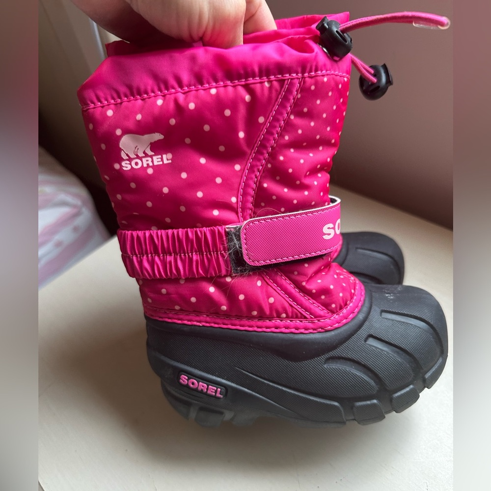 Sorel Pink Polka Dot Kids' Snow Boot